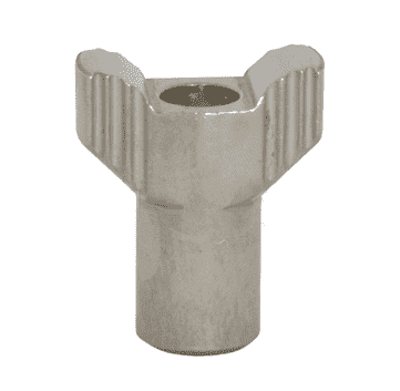 13WNS Dixon Sanitary 304 Stainless Steel Serrated Wing Nut: 5/16"-18
