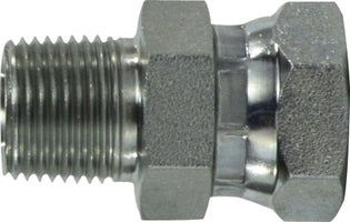 14041620 Midland Hydraulic Male Swivel Adapter - 1" Male Pipe x 1-1/4" Female NPSM - Steel