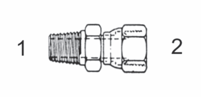 1404 4x2 by Couplamatic | Hydraulic Adapter | 1/4" Male NPTF x 1/8" Female NPSM