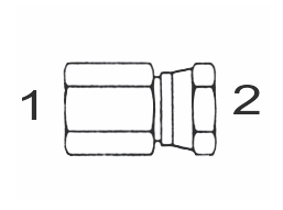 1405 4x4 by Couplamatic | Hydraulic Adapter | 1/4" Female NPTF x 1/4" Female NPSM