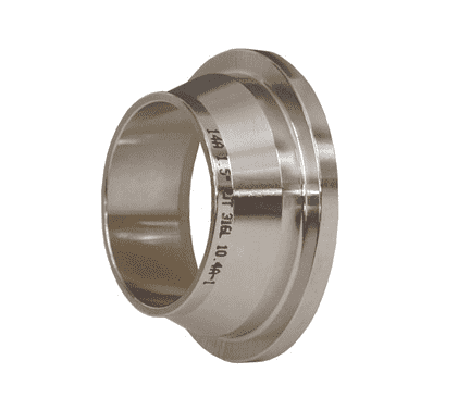 14A-R100RJT Dixon Bradford Sanitary European Fitting - 316 Stainless Steel RJT BS:4825 Welding Liner - 1" Tube OD