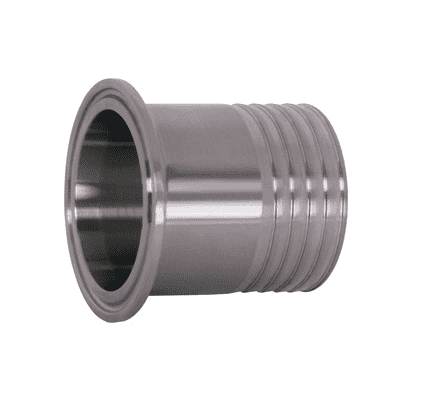 14MPHR-R75125 Dixon Valve 316L Stainless Steel Sanitary Rubber Hose Adapter - 3/4" Tube OD - 1/8" Hose Size