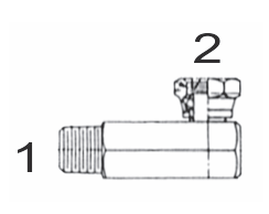 1501-L 6x6 by Couplamatic | Hydraulic Adapter | 3/8" Male NPTF x 3/8" Female NPSM | 90 deg. Long