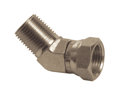 1503-4-4 Dixon Zinc Plated Steel 45 deg. 1/4"-18 Male NPTF x 1/4"-18 Female NPSM Swivel Nut
