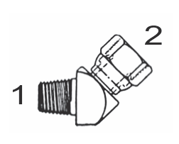 1503 32x32 by Couplamatic | Hydraulic Adapter | 2" Male NPTF x 2" Female NPSM | 45 deg.