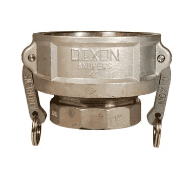 4030-D-SS Dixon 4" x 3" 316 Stainless Steel Type D Reducing Female Coupler x Female NPT