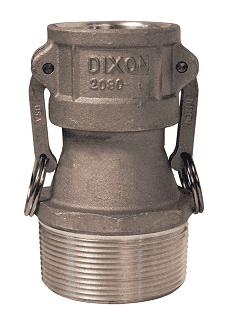 2030-B-AL Dixon 2" x 3" 356T6 Aluminum Type B Reducing Female Coupler x Male NPT