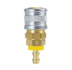1513W ZSi-Foster Quick Disconnect 1-Way Manual Socket - 1/4" ID - For Water, Brass/SS, Buna-N Seal - Push-On Hose Stem