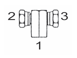 1602 6x6x6 by Couplamatic | Hydraulic Adapter | 3/8" Female NPTF x 3/8" Female NPSM | Tee