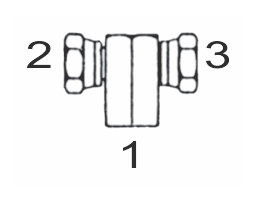 1602 8x8x8 by Couplamatic | Hydraulic Adapter | 1/2" Female NPTF x 1/2" Female NPSM | Tee