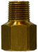 16123 (16-123) Midland Double Compression Fitting - Male Adapter - 3/8" Thread Sleeve x 1/4" Male NPTF - Brass