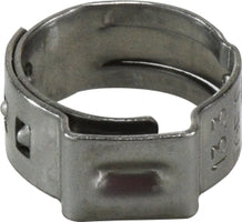 16700012 Midland Gapless Ear Clamp - 35/64" Nominal Size - 7mm Width - Range: 0.453" Closed / 0.551" Open - Stainless Steel