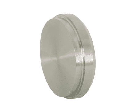 16A-G150 Dixon 304 Stainless Steel Sanitary Plain Bevel Seat Solid End Cap - 1-1/2" Tube OD