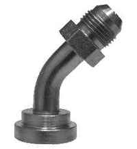 170388 Midland Hydraulic Code 61 45° Flange Adapter - 3/4-16 Male JIC 37° Flare x 1/2" Flange Size - Steel