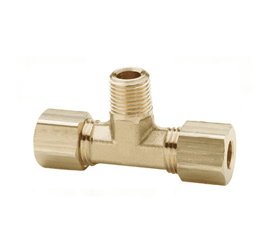 172C-0202 Dixon Brass Compression Fitting - Male Branch Tee - 1/8" Tube Size x 1/8" Pipe Thread