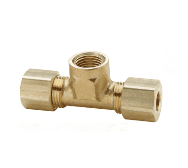 177C-0402 Dixon Brass Compression Fitting - Female Branch Tee - 1/4" Tube Size x 1/8" Pipe Thread