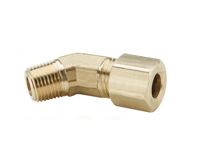 179C-0404 Dixon Brass Compression Fitting - 45 deg. Elbow - 1/4" Tube Size x 1/4" Pipe Thread