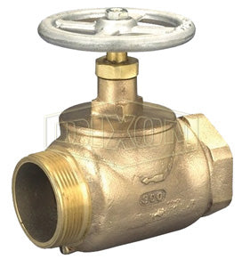 SGV250F Dixon Cast Brass Straight Globe Valve - 2-1/2" Female NPT Inlet x 2-1/2" Male NST(NH) Outlet