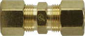 700062-04 Midland Lead Free Compression Fitting - Union - 1/4" Tube OD x 1/4" Tube OD - Brass