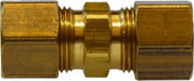 18064L (18-064L) Midland Compression Fitting - Light Pattern Union - 1/4" Tube OD - Brass