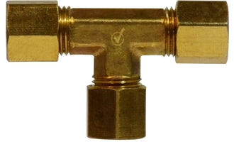 700064-03 Midland Lead Free Compression Fitting - Tee - 3/16" Tube OD x 3/16" Tube OD x 3/16" Tube OD - Brass
