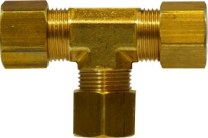 18102 (18-102) Midland Compression Fitting - Tee - 3/16" Tube OD - Brass