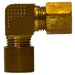 18122B (18-122B) Midland Compression Fitting - Forged Barstock Union 90° Elbow - 1/8" Tube OD - Brass