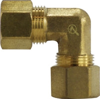 700085-1006 Midland Lead Free Compression Fitting - 90° Elbow - 5/8" Tube OD x 3/8" Tube OD - Brass