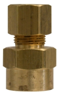 18162L (18-162L) Midland Compression - Light Pattern Female Adapter - 5/8" Tube OD x 1/2" Female NPTF - Brass