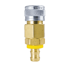 BL1815 ZSi-Foster 1-Way Quick Disconnect Socket - 1/2" ID - Brass/Steel - Push On Hose Stem