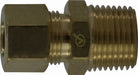 700068-0202 Midland Lead Free Compression Fitting - Male Adapter - 1/8" Tube OD x 1/8" Male Pipe - Brass