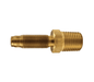 1820804S Dixon Brass Reusable Male Stem 1/2" Hose ID x 1/4" NPTF Thread