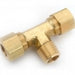 700072-0806 Midland Lead Free Compression Fitting - Male Branch Tee - 1/2" Tube OD x 3/8" Male Pipe - Brass