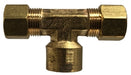 700078-0606 Midland Lead Free Compression Fitting - Female Branch Tee - 3/8" Tube OD x 3/8" Tube OD x 3/8" Female Pipe - Brass