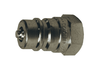 19-400 Dixon 1/2" Steel Agricultural Hydraulic Quick-Connect FTP Plug - 1/2"-14 NPTF Thread