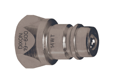 19-800 Dixon 1" Steel Agricultural Hydraulic Quick-Connect FTP Plug - 1"-11-1/2 NPTF Thread