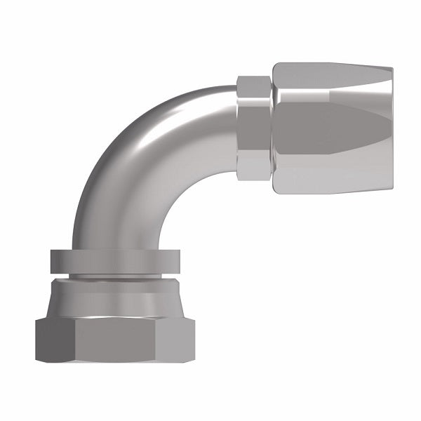 190261-16S Aeroquip by Danfoss | Female 37° JIC Swivel Short Drop 90° Elbow 100R5 Reusable Hose Fitting | -16 Female 37° JIC Swivel x -16 Reusable Hose End | Steel
