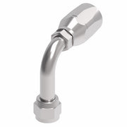 190263-10S Aeroquip by Danfoss | Female 37° JIC Swivel Long Drop 90° Elbow 100R2 Skive Style Reusable Hose Fitting | -10 Female 37° JIC Swivel x -10 Reusable Hose End | Steel