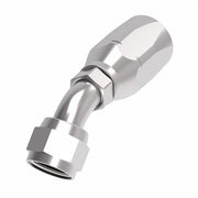 190287-12S Aeroquip by Danfoss | Female 37° JIC Swivel 45° Elbow 100R2 Skive Style Reusable Hose Fitting | -12 Female 37° JIC Swivel x -12 Reusable Hose End | Steel