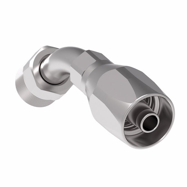 190371-10S Aeroquip by Danfoss | Male Inverted Flare 45° Elbow 100R5 Reusable Hose Fitting | -10 Male Inverted Flare x -10 Reusable Hose End | Steel