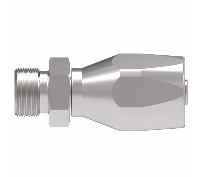 190463-10S Aeroquip by Danfoss | SAE Male ORB 100R5 Reusable Hose Fitting | -10 Male O-Ring Boss x -10 Reusable Hose End | Steel