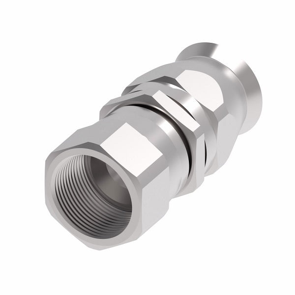 190600-4C Aeroquip by Danfoss | Female 37° JIC Swivel Super Gem PTFE Reusable Hose Fitting | -04 Female 37° JIC Swivel x -04 Reusable Hose End | Stainless Steel