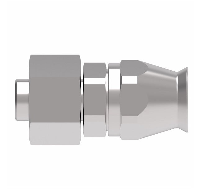 190718-8S Aeroquip by Danfoss | SAE Ball Sleeve Super Gem PTFE Reusable Hose Fitting | -08 SAE Ball Sleeve x -08 Reusable Hose End | Steel