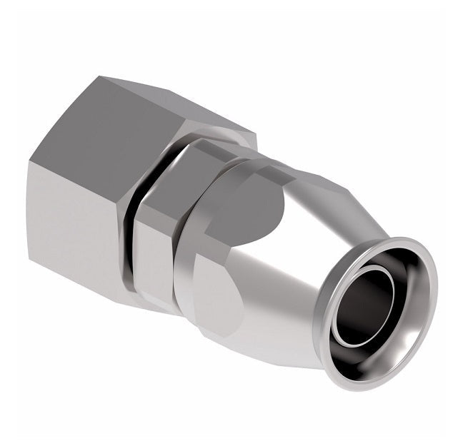 190718-8S Aeroquip by Danfoss | SAE Ball Sleeve Super Gem PTFE Reusable Hose Fitting | -08 SAE Ball Sleeve x -08 Reusable Hose End | Steel