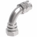 190772-20S Aeroquip by Danfoss | Female Universal 90° Elbow Super Gem PTFE Reusable Hose Fitting | -20 Female JIC (Also Couples w/ SAE 45° Flare) -20 Reusable Hose End | Steel