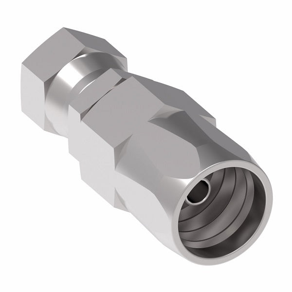 190800-6S Aeroquip by Danfoss | Female 37° JIC Swivel Power Steering & Air Brake Reusable Hose Fitting | -06 Female 37° JIC Swivel x -06 Reusable Hose End | Steel