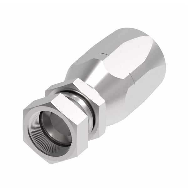 190933-6-6S Aeroquip by Danfoss | Female 37° JIC Swivel Spiral Skive Style Reusable Hose Fitting | -06 Female 37° JIC Swivel x -06 Reusable Hose End | Steel
