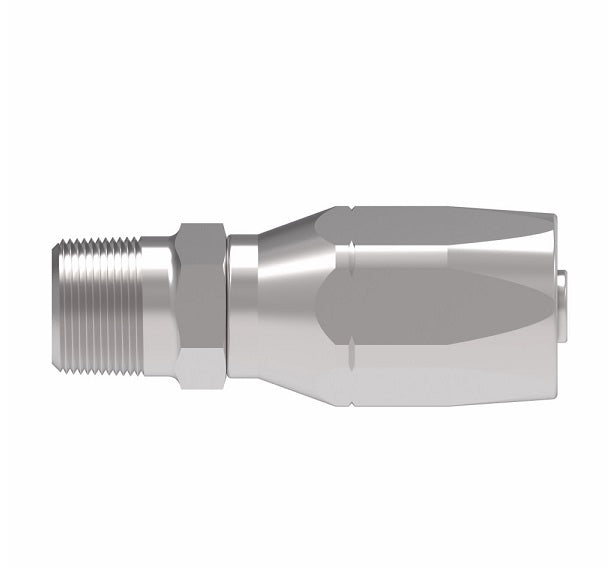 190934-16-16S Aeroquip by Danfoss | Male Pipe Spiral Skive Style Reusable Hose Fitting | -16 Male Pipe x -16 Reusable Hose End | Steel