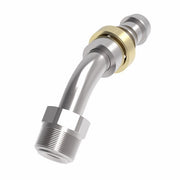 190944-6S Aeroquip by Danfoss | Male SAE Inverted Flare 45° Elbow Socketless Reusable Hose Fitting | -06 Male SAE Inverted Flare x -06 Push-On Hose Barb | Steel