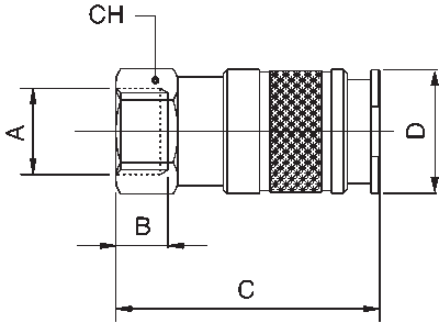 80195-08 by AIGNEP | QC Series | 3/8" Multisocket x 1/2" Female NPTF